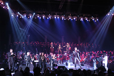 The entire company of the UTEP Dinner Theatre 20th Anniversary production of JESUS CHRIST SUPERSTAR – IN CONCERT at the Don Haskins Center.